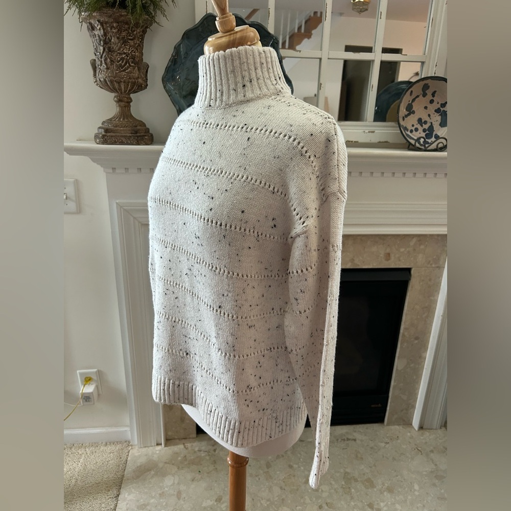 NWT Haven Well Within Speckled Cream Turtleneck Sweater - Picture 5 of 9